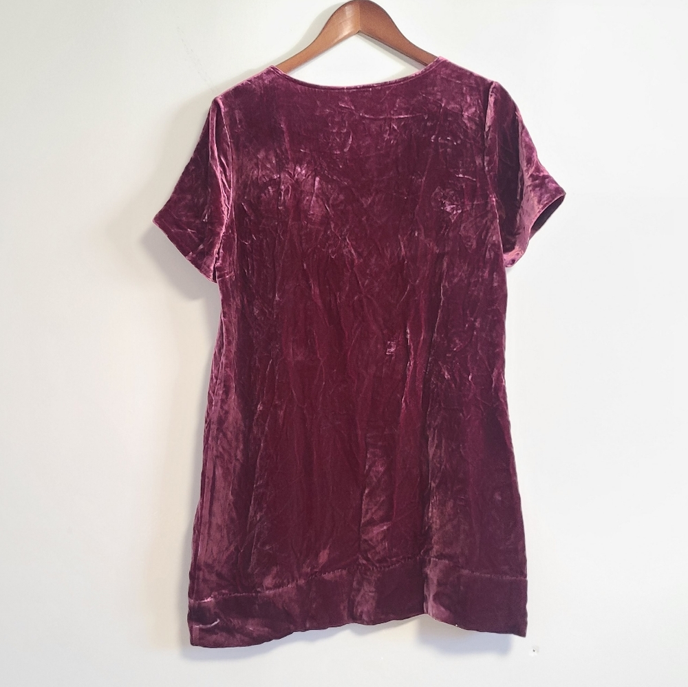 Sundance Burgundy Velvet Mini Dress MP - Picture 3 of 7